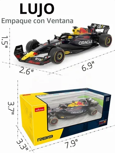 Vista 5 de RASTAR 1/32 - Modelo de automóvil fundido a presión con licencia oficial para RedBull F1, azul oscuro