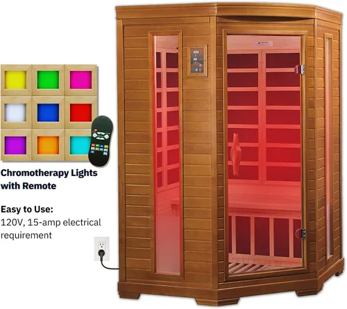 Vista 2 de DYNAMIC SAUNAS AMZ-DYN-6225-02 Bilbao - Sauna de infrarrojos lejanos para 2 personas