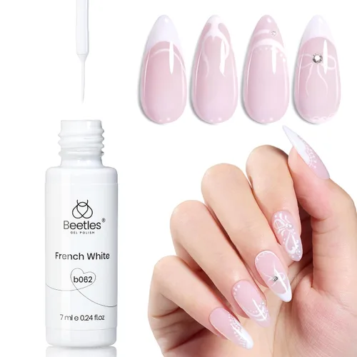 Vista 10 de Beetles - Esmalte de uñas en gel 3D, 3 en 1, esmalte de uñas transparente sin limpiar, pegamento para arte de uñas con diamantes de imitación