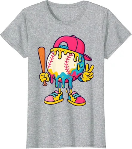 Vista 28 de Camiseta de béisbol Ice Cream Drip Youth Back To School Baseball Stuff