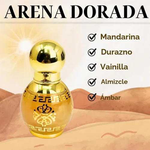 Vista 3 de Golden Sand – Perfumes unisex de aceite de perfume roll-on de 0.3 fl oz Fragancia oriental dulce y afrutada con mandarina, melocotón, vainilla