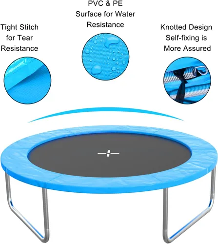 Vista 4 de AOTOB Trampoline Safety Pad,14ft 15ft Universal Replacement Trampoline Spring Cover, Edge Cover Springs Protection Pad, Exercise Play Comfortable