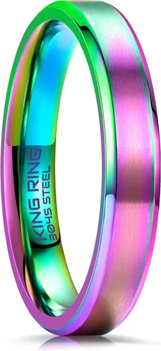 Vista 11 de King Ring 4/6/8mm Basic Rings – Super Polished Matt Finish Mens Rings Wedding Bands for Men & Women – Designed in USA