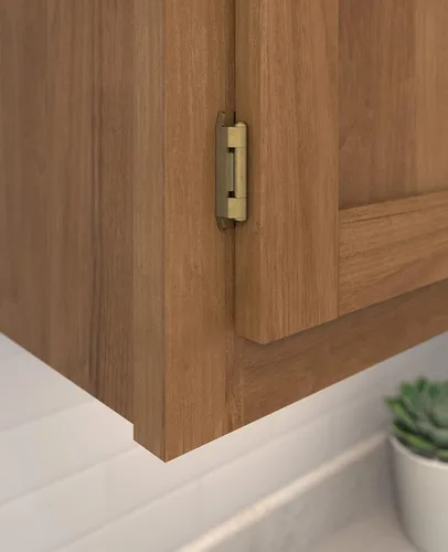 Vista 2 de Amerock Bisagra de gabinete doble desmontable Bisagra insertada de 3/8 pulgadas (10 mm) Bronce frotado con aceite Juego de 2 Bisagra