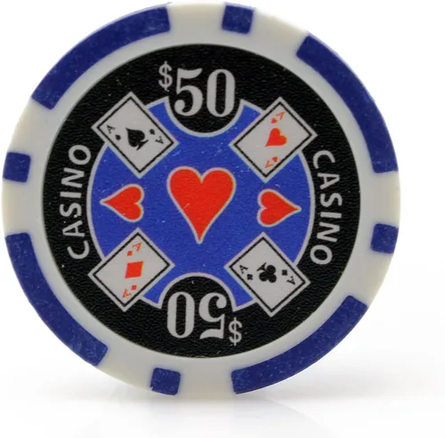 Vista 8 de Versa Games Fichas de casino Ace en 0.41 oz de peso - Paquete de 50 (elegir colores)