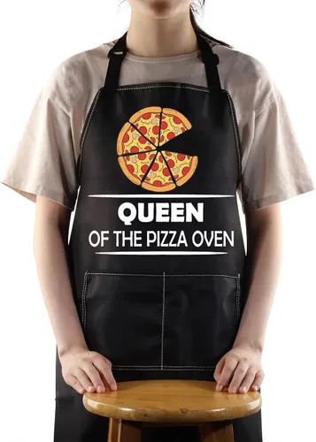 Vista 8 de BWKTOP - Delantal de chef de pizza con bolsillo para chef y papá