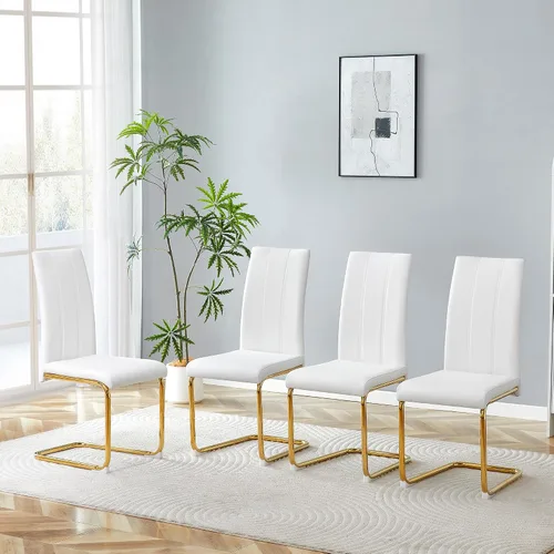 Vista 9 de Juego de 2 sillas de comedor, sillas de comedor tapizadas con respaldo alto negro con patas de metal cromado, sillas laterales de cocina modernas