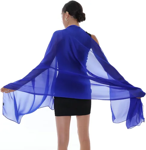 Vista 4 de RIIQIICHY Shawls Wraps for Evening dresses Scarfs for Women Formal Shawl for Wedding Like Chiffon Shawl