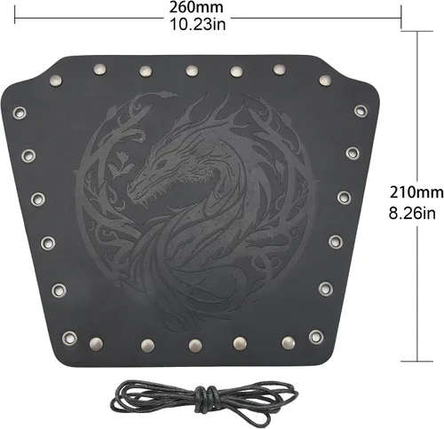 Vista 5 de JAOYU Brazaletes de cuero para hombre, armadura de brazo, brazalete de guantelete, brazaletes medievales, joyería vikinga para mujer, disfraz