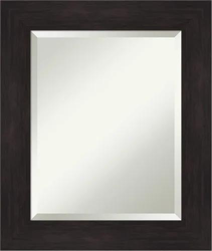 Vista 92 de Amanti Art Espejo de baño marrón para sobre lavabo, espejo rectangular de 24x20 Caleb Brown para tocador, marco rústico pequeño de estilo campestre