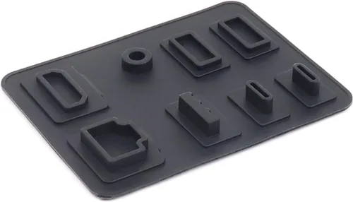 Vista 3 de Tapón antipolvo para PS5 Consola delgada Protector de silicona LAN HDMI Tipo-C Cubierta Accesorios de consola
