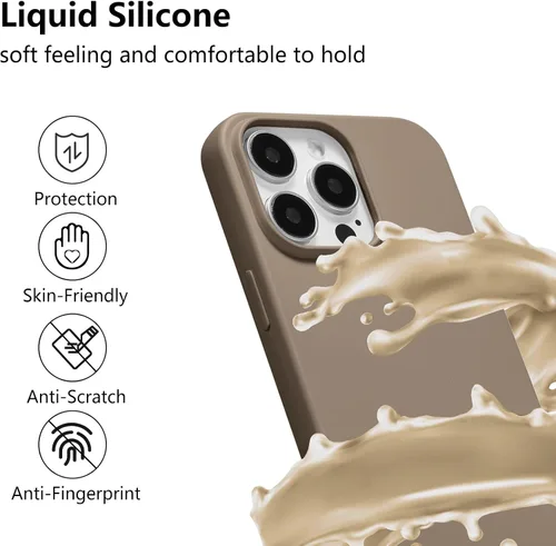 Vista 2 de ZTOFERA Funda cruzada para iPhone 14 Pro Max con correa de cordón, cuerda ajustable, funda suave de silicona líquida para iPhone 14 Pro Max de 6.7
