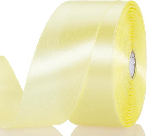 Vista 9 de YASEO - Cinta de satén sólido verde manzana de 1 pulgada para envolver regalos, 50 yardas Soft, Satiny, Colorfast, Polyester Fabric, Ease of Use
