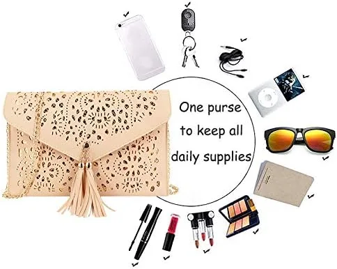 Vista 2 de Mily Glitter Sequins Envolvente Clutch Tote Bolso de hombro