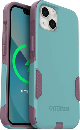 Vista 8 de OtterBox Funda para iPhone 13 (solamente) de la serie Commuter, color negro, delgada y resistente, apta para bolsillo, con protección de puerto