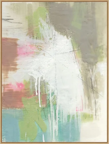 Vista 19 de Amanti Art Framed Canvas Wall Art 24x18 Retro Splash I by Jennifer Goldberger, Framed Wall Art Canvas, Abstract Artwork, Traditional Decor, Medium