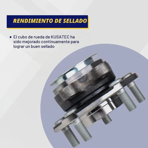 Vista 5 de KUSATEC 513298 Conjunto de cubo de rodamiento de rueda delantera 2 piezas