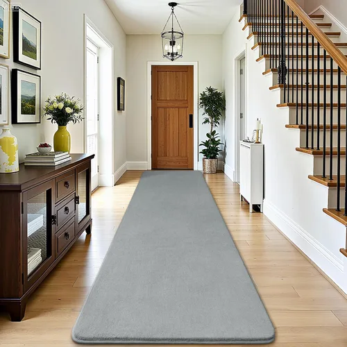 Vista 26 de Amearea Alfombra moderna lavable de 2 x 4 pies, color negro, alfombra de área pequeña para dormitorio, sala de estar, alfombra de espuma