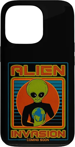 Vista 22 de Funda para iPhone 13 Pro Max Alien Invasion 1984 Tech Noir Distopía