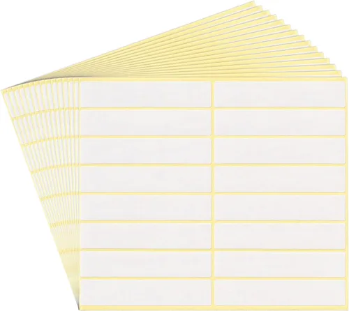 Vista 33 de dealzEpic - Etiquetas adhesivas de papel en blanco writable - 13x38mm
