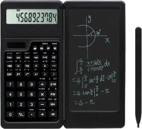 Vista 6 de Calculadoras científicas, calculadora para la escuela, pantalla grande de 10 dígitos, Calculadora científica con bloc de notas, calculadora