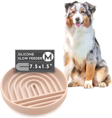 Vista 22 de Should We Go? Alimentador lento para perros y gatos, el tazón Slowdown de silicona, solución para comer lentamente con diseño moderno de alfombrilla