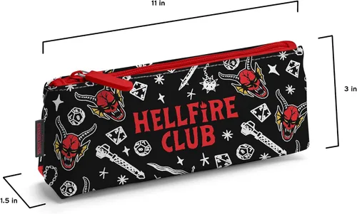 Vista 3 de Genuine Fred Stranger Things - Bolsa para accesorios, Hellfire Club, multicolor