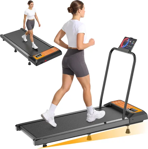 Vista 9 de Walking Treadmill Pad with Incline for Home Office Gk-N4054AF-Negro/Bandera