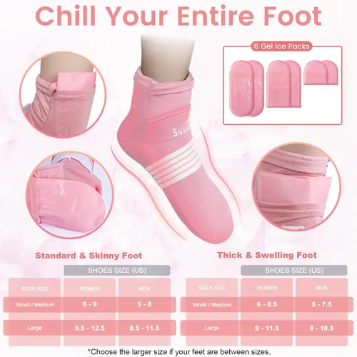 Vista 6 de SuzziPad Calcetines y guantes de terapia de frío para quimioterapia, imprescindibles para mujeres y hombres, ideales para calmar las molestias