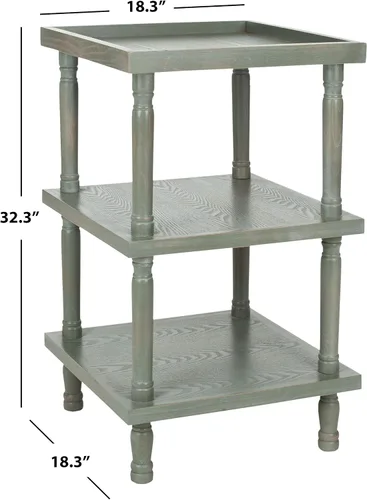 Vista 2 de SAFAVIEH American Homes Collection Esmeralda Shady - Mesa auxiliar blanca