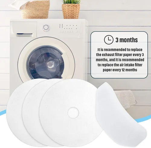 Vista 6 de Tatuo 4 Pieces Universal Cloth Dryer Exhaust Filters, Lint Cloth Dryer Replacement, Include Exhaust and Air Intake Filters, Compatible with Magic