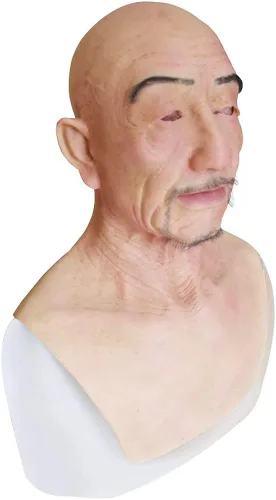 Vista 5 de Minaky - Máscara de cabeza de silicona realista para hombre hecho a mano para Crossdresser Transgénero Cosplay Drag Queen Disfraces 1G