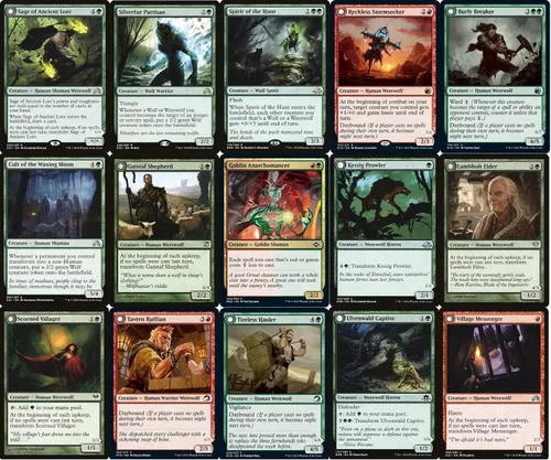 Vista 3 de Elite Werewolf Commander Deck – Tovolar – Gruul – Rojo Verde – EDH – 100 cartas – Custom Magic The Gathering Deck – Muy fuerte