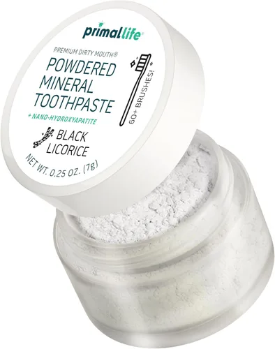Vista 2 de Primal Life Organics - Dirty Mouth Polvo Dental, Polvo de Limpieza Dental, Aceites Esenciales Saborizados con Caolín Natural y Arcilla de Bentonita