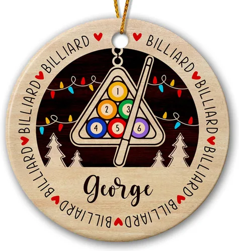 Vista 9 de Adorno de cerámica de bádminton de Navidad, regalos personalizados para jugadores de bádminton, árbol de Navidad colgante de bádminton, adorno