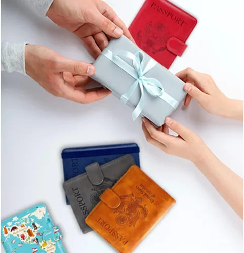 Vista 8 de RSAquar Combo de portatarjetas de pasaporte y vacunación, funda para pasaporte, funda de cuero para tarjetas, accesorios de viaje con bloqueo RFID
