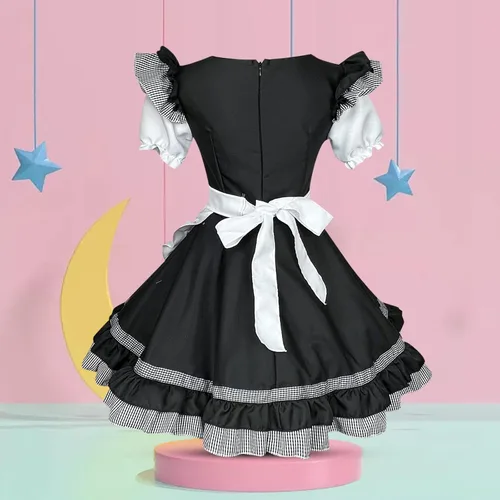Vista 6 de Disfraz de niña de anime de talla grande, disfraz de muñeca de gato para niñas, Lolita, anime, lindo disfraz suave para niña, corsé de encaje