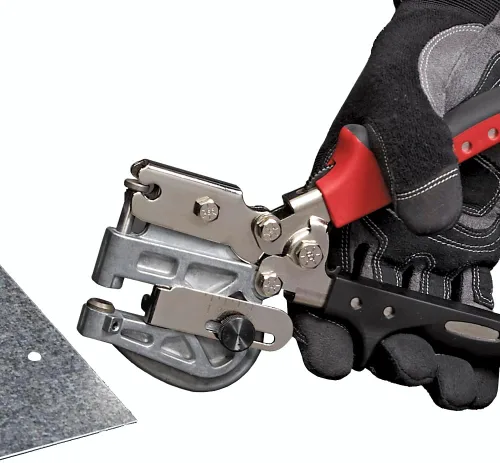 Vista 3 de Malco HP18KR Kit de punzón manual de metal – Incluye punzones de 1/8 y 3/16 pulgadas + troqueles, chapa de hasta calibre 22, marco fundido a