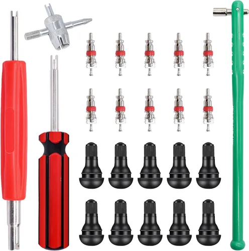 Vista 8 de Kit de extracción e instalador de herramientas de vástago de válvula de neumático, 4 piezas TR412, 4 piezas TR413, 4 piezas TR414 vástago de válvula