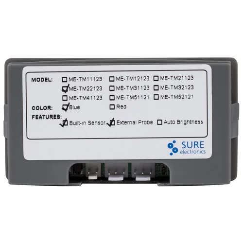 Vista 2 de Sensor externo de visualización de temperatura con LED azul