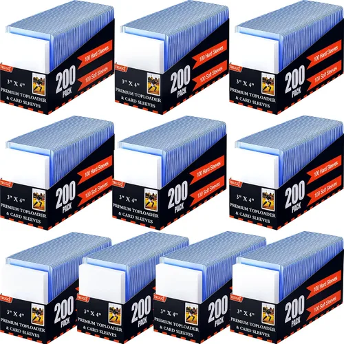 Vista 10 de 200 Fundas para Tarjetas con Carga Superior, Protectores de 7.62 cm x 10.16 cm para Tarjetas de Béisbol, Funda de Plástico Duro de Tamaño Estándar