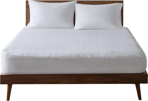 Vista 7 de Sleep Philosophy - Protector de colchón de algodón para cama individual, funda de colchón acolchada Classic Cloud, cubrecolchón natural