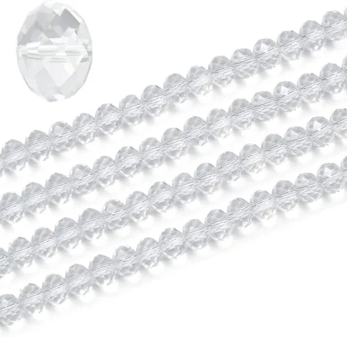 Vista 29 de 500 piezas de cuentas de cristal checo facetadas rondelle de 4 mm, pequeñas y diminutas, espaciadoras a granel, color amatista púrpura para hacer