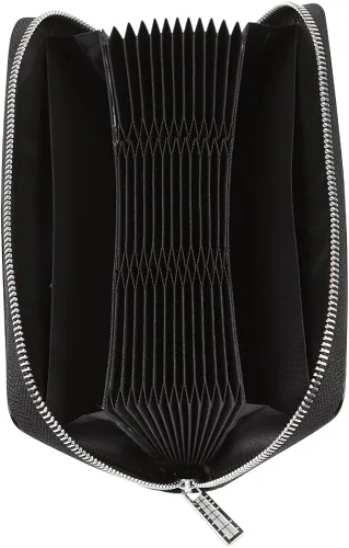 Vista 3 de Cynure Cartera grande de cuero con cierre RFID para mujer, 36 ranuras