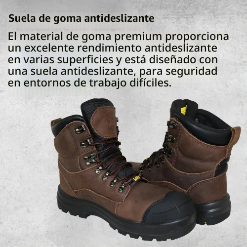 Vista 8 de WOLF Work Boot 100% Waterproof Genuine Leather Oil, Impact, Compression & Puncture Resistant Electrical Hazards Non-Slip Sole Padded