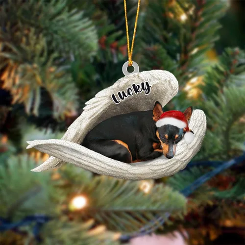 Vista 19 de Ángel durmiente de Afghan Hound para Navidad, adorno personalizado con el nombre del perro, adorno de Navidad personalizado para amantes de perros