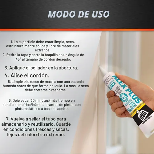 Vista 3 de Dap 18128 5.5-oz. Alex Plus sellador de látex acrílico., 18128
