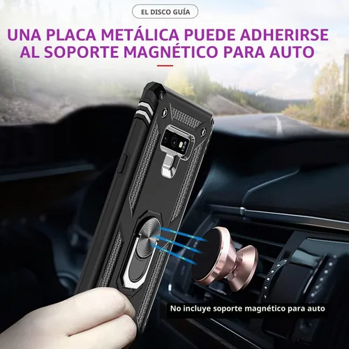 Vista 4 de LeYi Funda para Samsung Galaxy Note 9 con protector de pantalla curvado 3D, grado militar, a prueba de golpes, con soporte de anillo y soporte