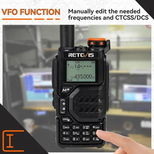 Vista 8 de Retevis RA79 (actualización para radio Jamón UV 5R 3rd), radio bidireccional de doble banda, soporte Chirp, NOAA, radio AM/FM portátil, Walkie
