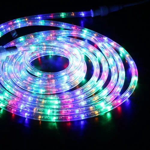 Vista 8 de Brizled - Luces de cuerda multicolor, 18 pies / 5.5 metros, 216 luces LED impermeables para Navidad, 120V, luz de tubo flexible ETL, enchufable